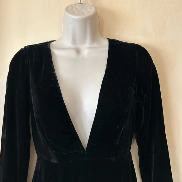For Love and Lemons black velvet Collette midi size XS - Picture 4 of 14